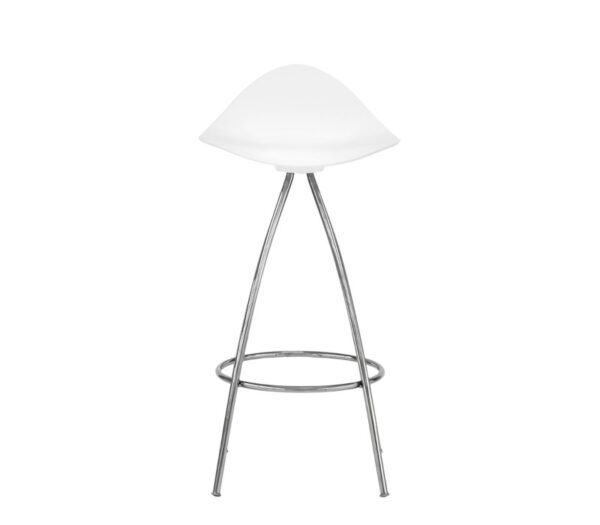 Stua Onda Barstool Chair 76cm White/Matte Steel In Stock