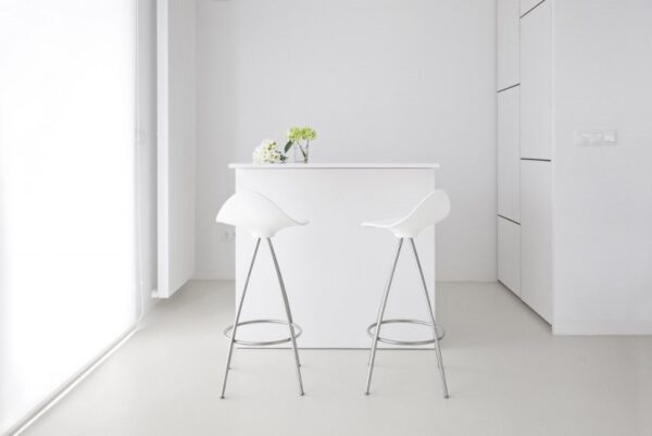 Stua Onda Barstool Chair 76cm White/Matte Steel In Stock