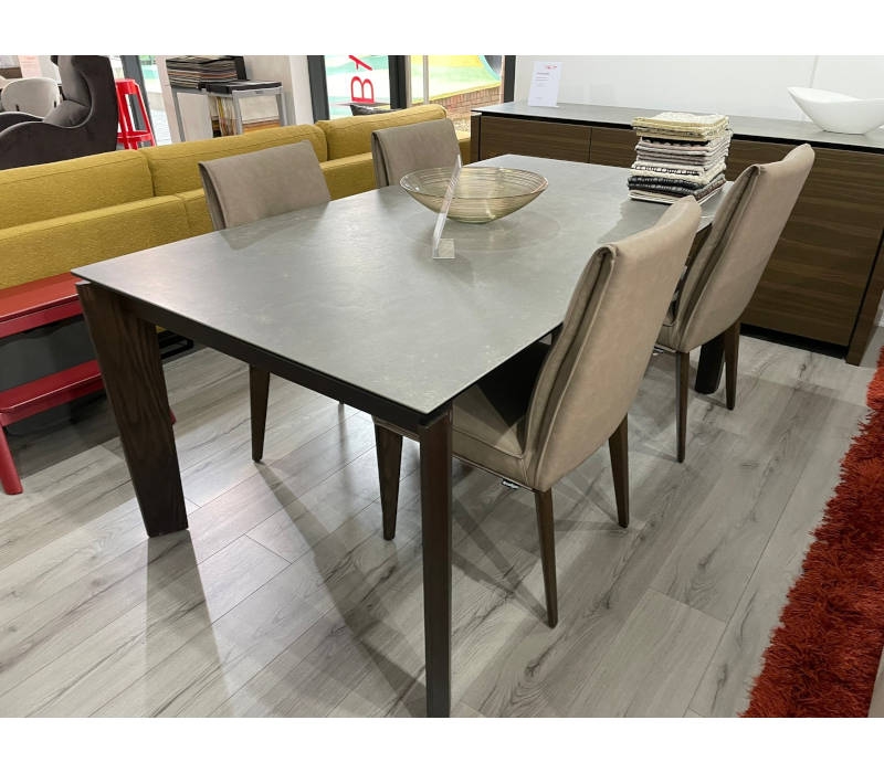 Calligaris Alpha Extending Dining Table Lead Grey 180 x 100 Ex-Display