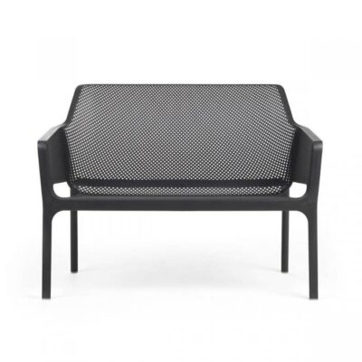 Nardi Outdoor Net Bench Sofa with Waterproof Bench Cushion - Anthracite - In Stock at Urbansuite