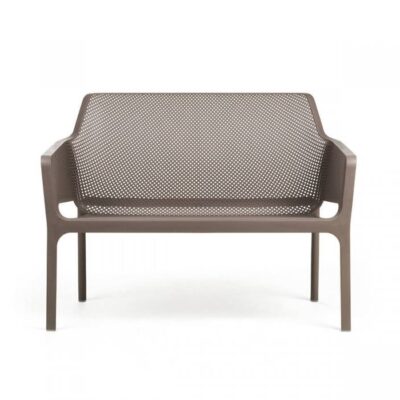 Nardi Outdoor Net Bench Sofa with Waterproof Bench Cushion - Tortora - In Stock at Urbansuite