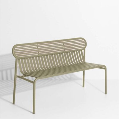 Petite Friture Week-end Outdoor Bench With Back