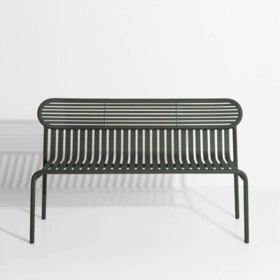 Petite Friture Week-end Outdoor Bench With Back