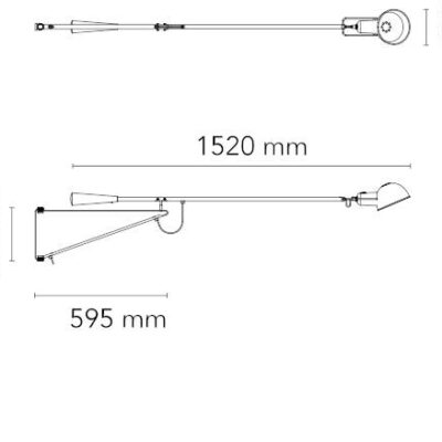 FLOS 265 Wall Light Samll Dimensions