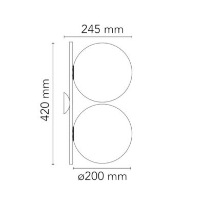 FLOS IC C/W1 Double Wall or Ceiling Light