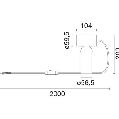 Flos Bilboquet Table Lamp Dimensions