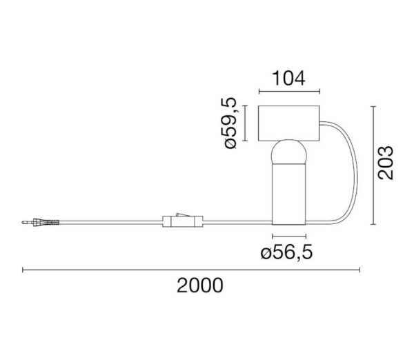 Flos Bilboquet Table Lamp Dimensions