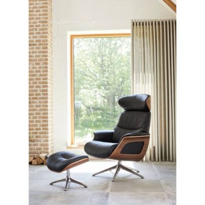 FLEXLUX Clement Lounge Chair with Footstool