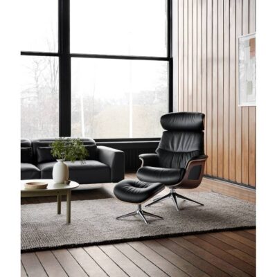 FLEXLUX Clement Lounge Chair with Footstool