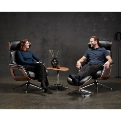 FLEXLUX Clement Lounge Chair with Footstool