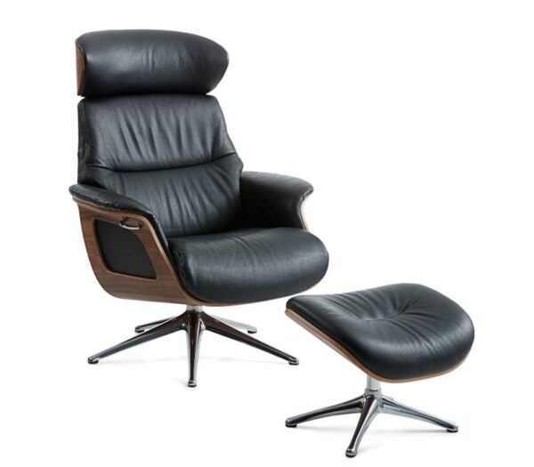 FLEXLUX Clement Lounge Chair with Footstool