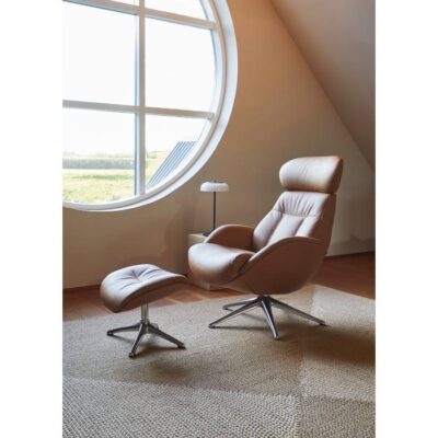 FLEXLUX Elegant Lounge Chair with Footstool