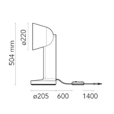 FLOS Ceramique Side Table or Floor Lamp Dimenions