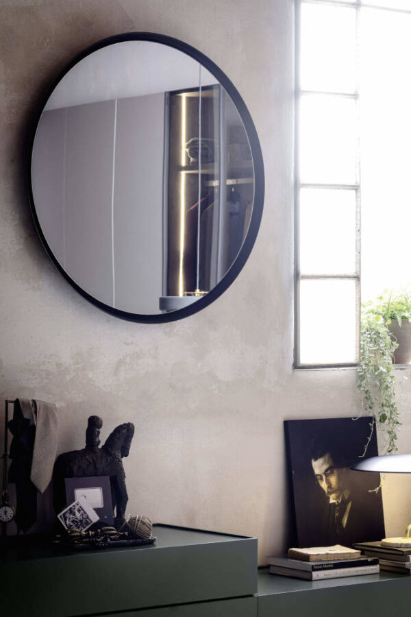 Novamobili Deep Round Wall Mirror 90cm Diameter at Urbansuite