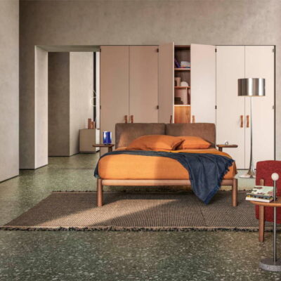 Pianca Dioniso Wooden and Upholstered Bed 160 x 200 cm Mattress Size at Urbansuite