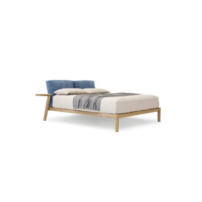 Pianca Dioniso Wooden and Upholstered Bed 153 x 200 cm Mattress Size at Urbansuite