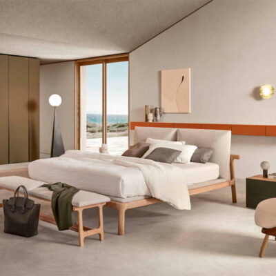 Pianca Fushimi Wooden and Upholstered Bed 160 x 200 cm Mattress Size at Urbansuite