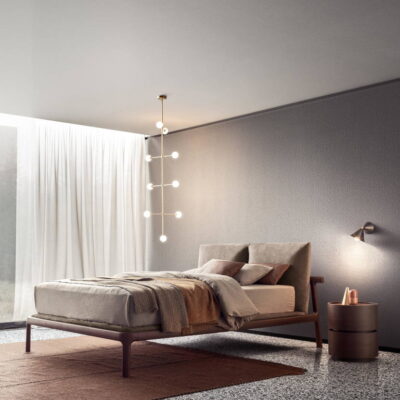 Pianca Fushimi Wooden and Upholstered Bed 180 x 200 cm Mattress Size at Urbansuite