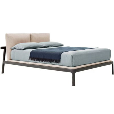 Pianca Fushimi Wooden and Upholstered Bed 153 x 200 cm Mattress Size at Urbansuite