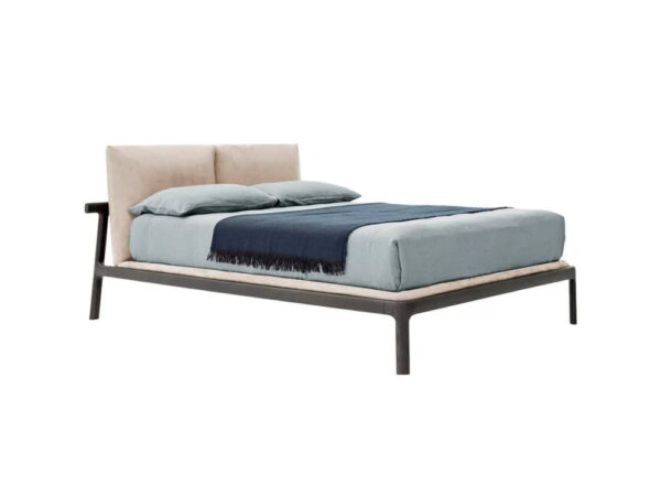 Pianca Fushimi Wooden and Upholstered Bed 153 x 200 cm Mattress Size at Urbansuite