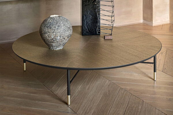 Pianca Mambo Large Round Coffee Table in Wood Finish at Urbansuite