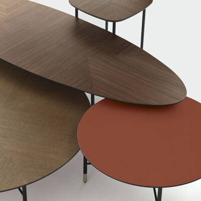 Pianca Mambo Oval Coffee Table in Matte Lacquer Finish at Urbansuite